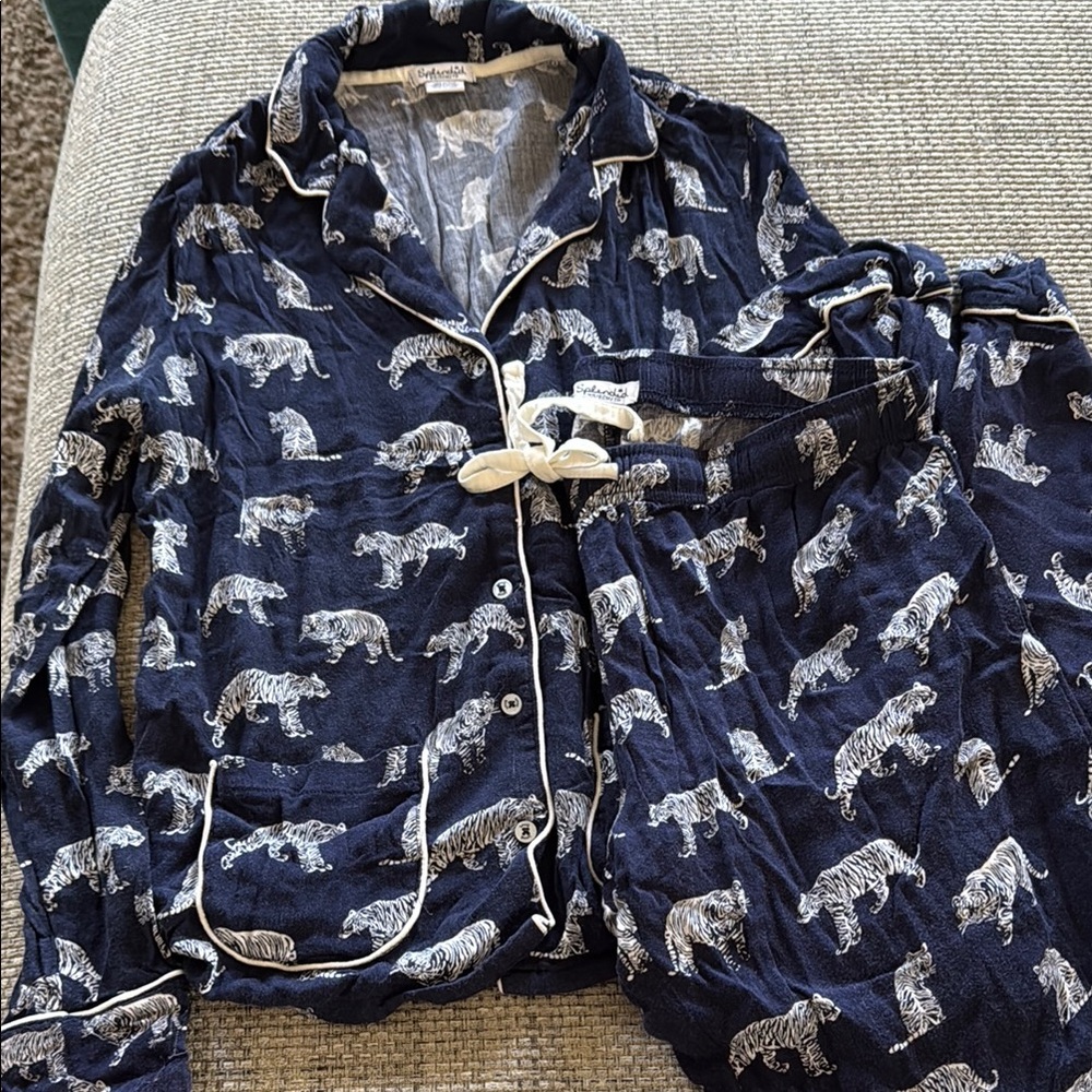 Splendid Navy Tiger Print Shirt